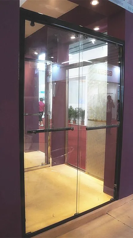 Black Frameless Double Sliding Shower Doors(KD6018)