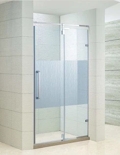 2 पैनल सीधे फ्रैमलेस शॉवर स्क्रीन