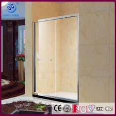 फ्रेमिंग के साथ कांच का दरवाजा शावर